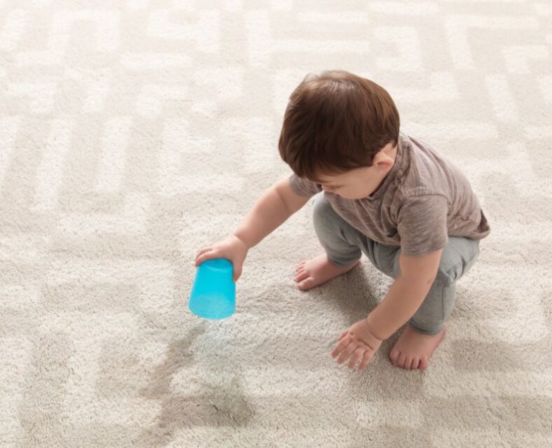 water spill on carpet